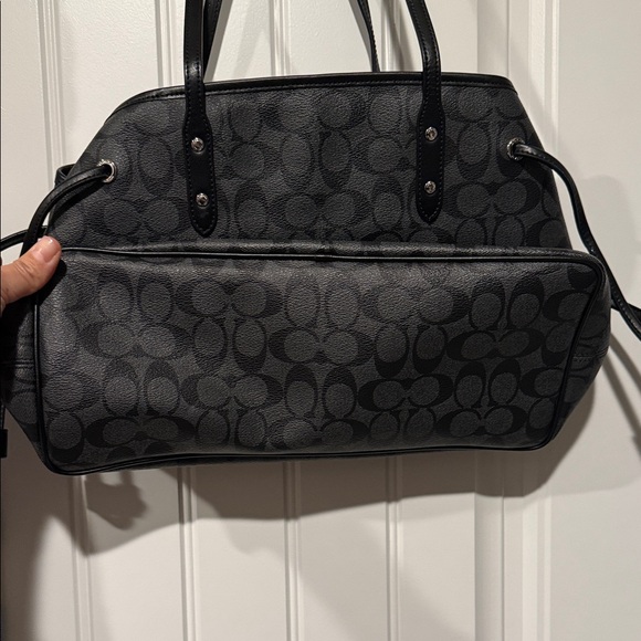 Coach Dark Gray Signature Shoulder Bag - Picture 3 of 5